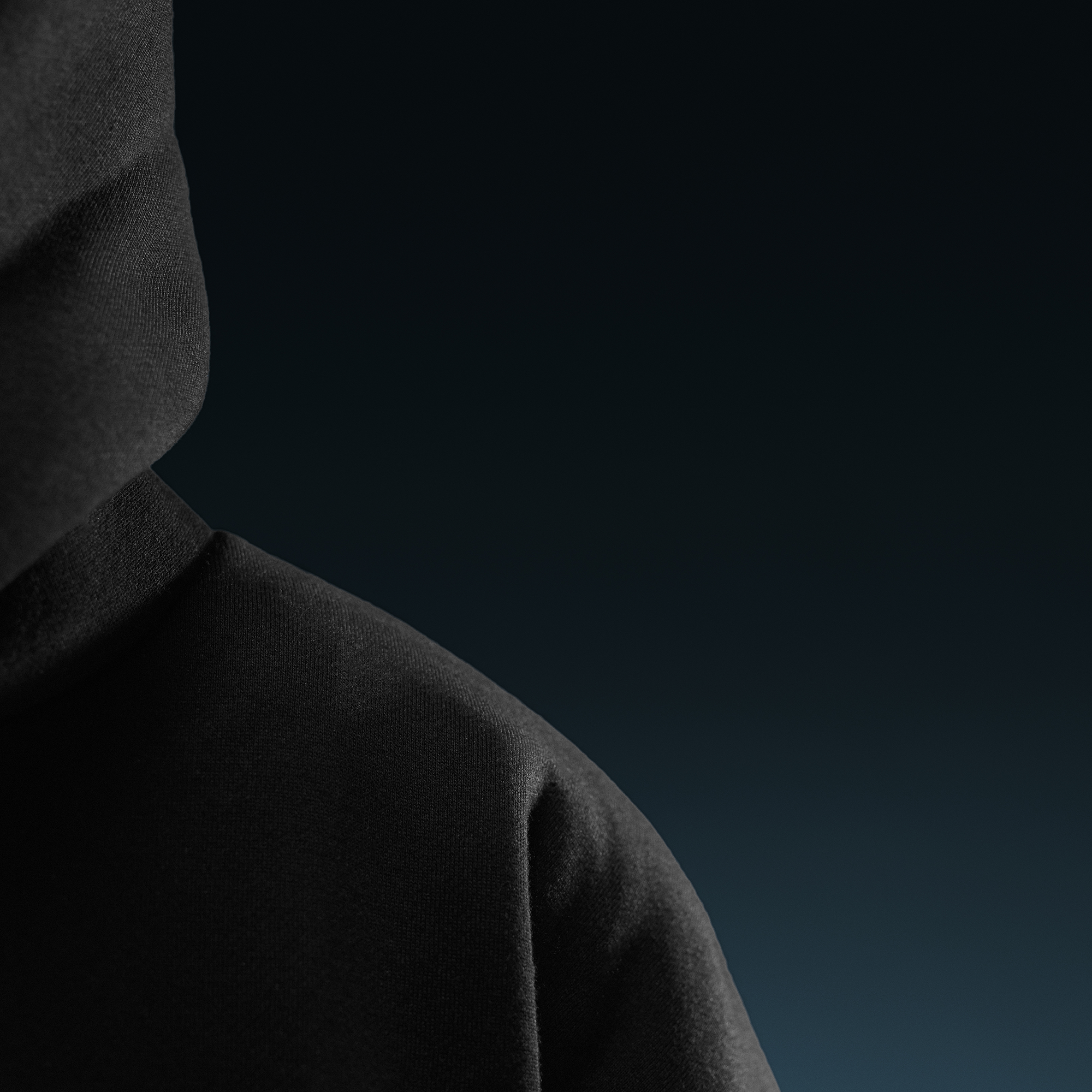 Unlucky Cloud black oversized hoodie detail by Elliot and Dylan Page